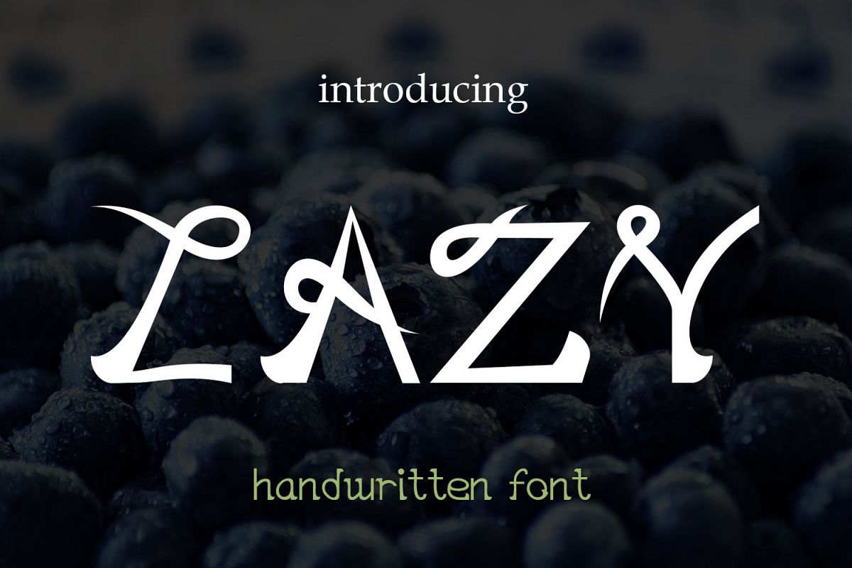 EP Lazy - handwritten font example image 1