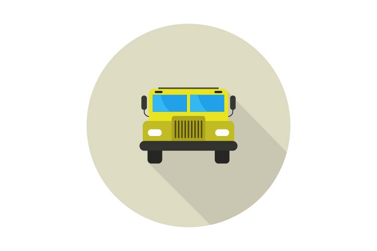 school bus icon example image 1