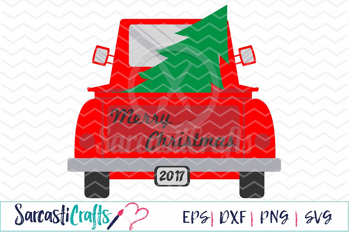Download Merry Christmas Truck - Digital Printable - Cuttable File ...