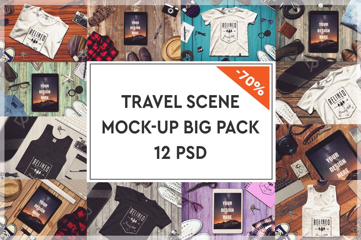Travel Mock-up Big Pack #1 example image 1