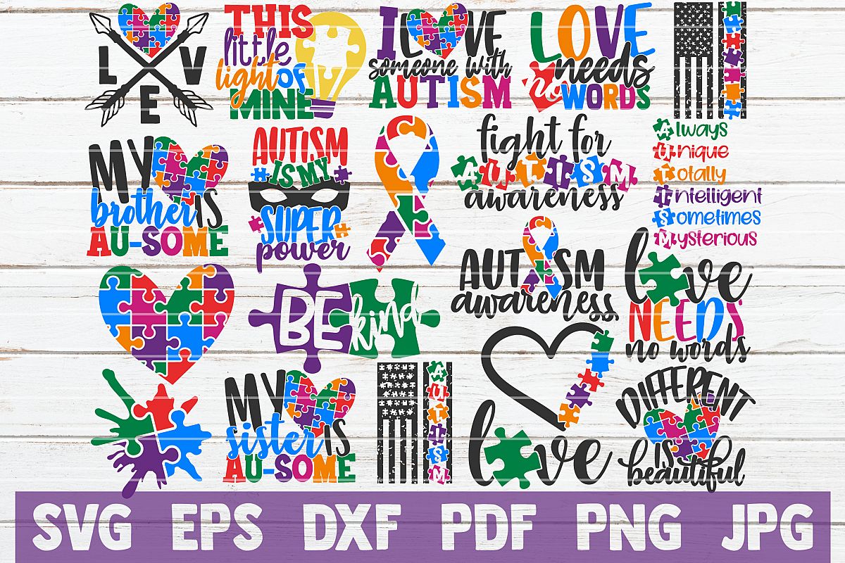 Download Autism Bundle | SVG Cut File (486806) | Cut Files | Design ...