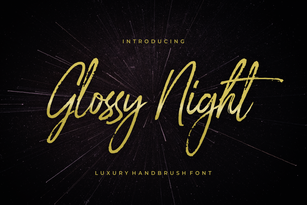 Glossy Night - Luxury Handbrush Font example image 1