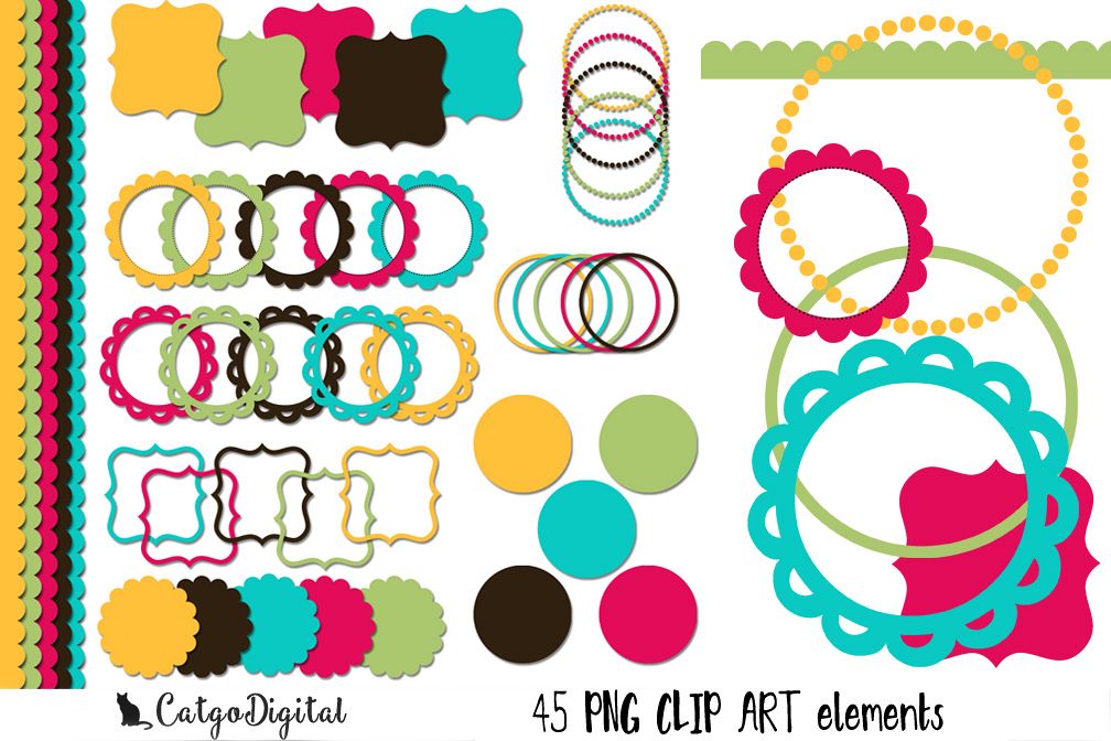 Clip Art PNG Digital Scrapbooking Individual elements example image 1