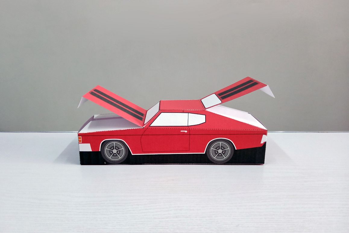 DIY Chevelle Car favor - 3d papercraft example image 1
