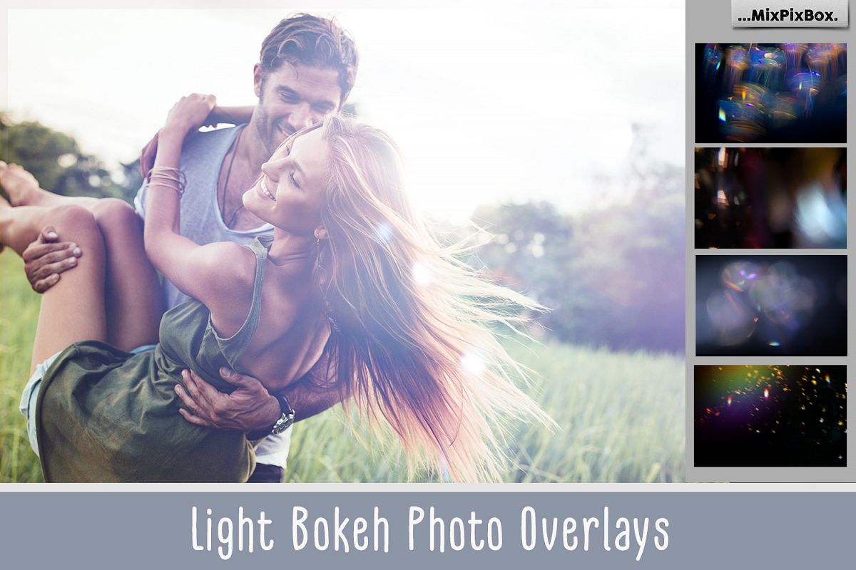 60 Light Bokeh Overlays example image 1