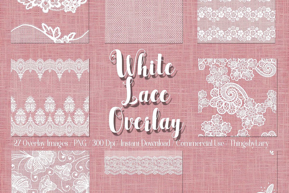 27 White Lace Border Frame Overlay Transparent Images PNG example image 1