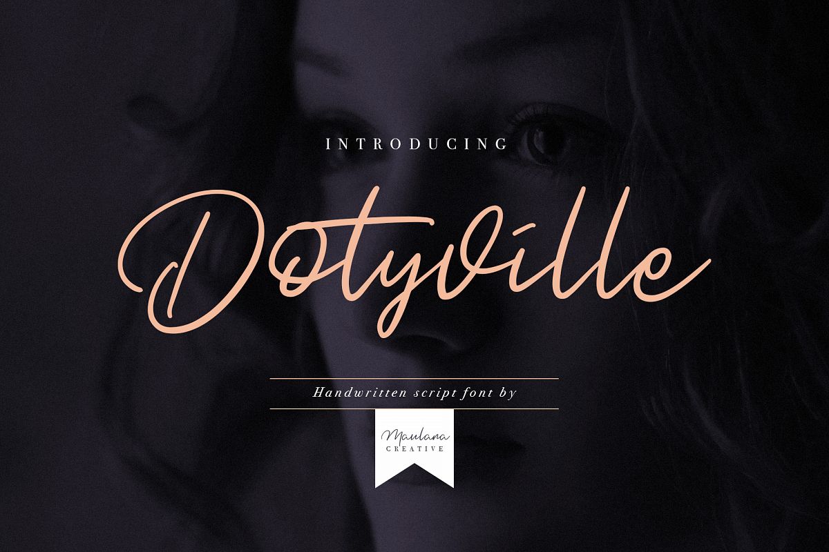 Dotyville Script Font example image 1