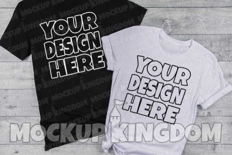 Couples Mockup, Bride and Groom Shirt Mockup, His and her example image 1