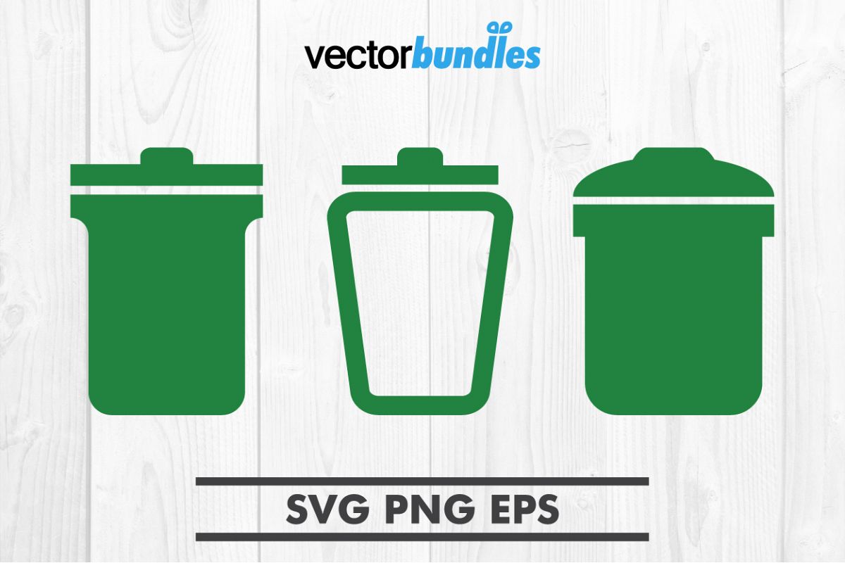 Garbage can clip art svg example image 1