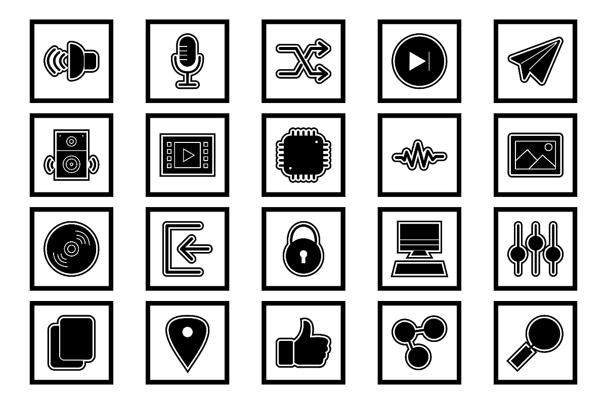 Set Of Multimedia Icons example image 1