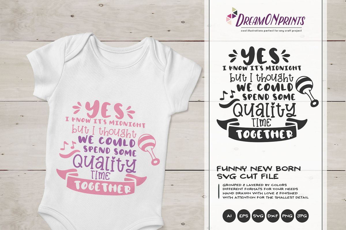 Funny New Born SVG Cut Files | Baby SVG example image 1