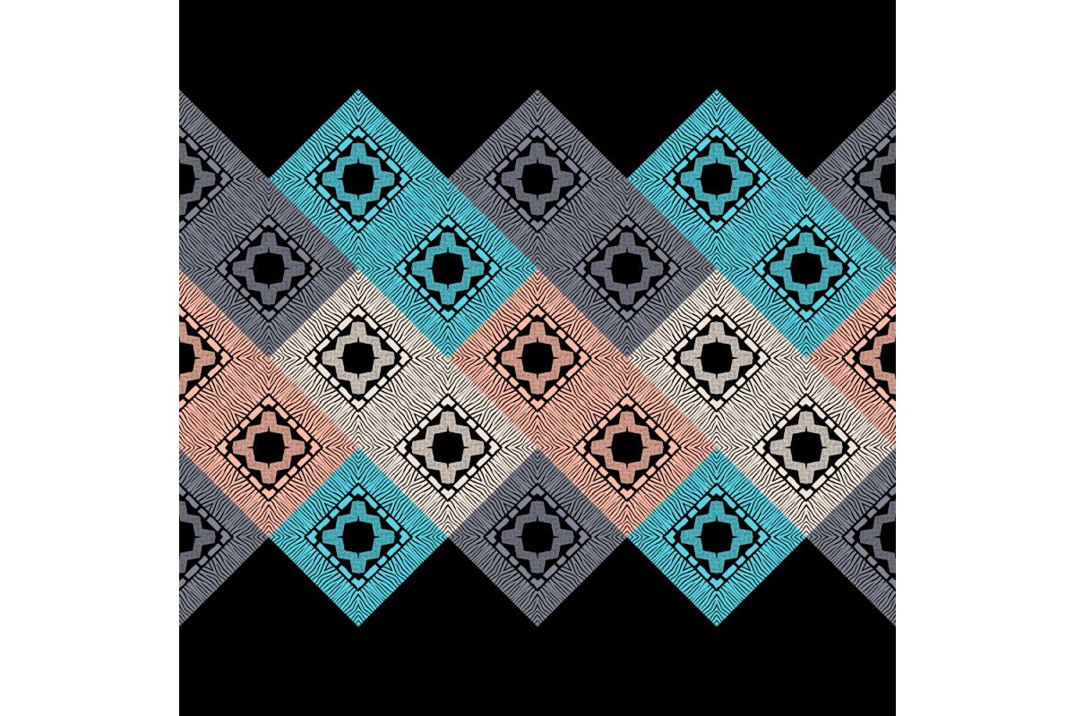 Zebra stripes. Ethnic boho ornament. 10 seamless patterns. example image 1