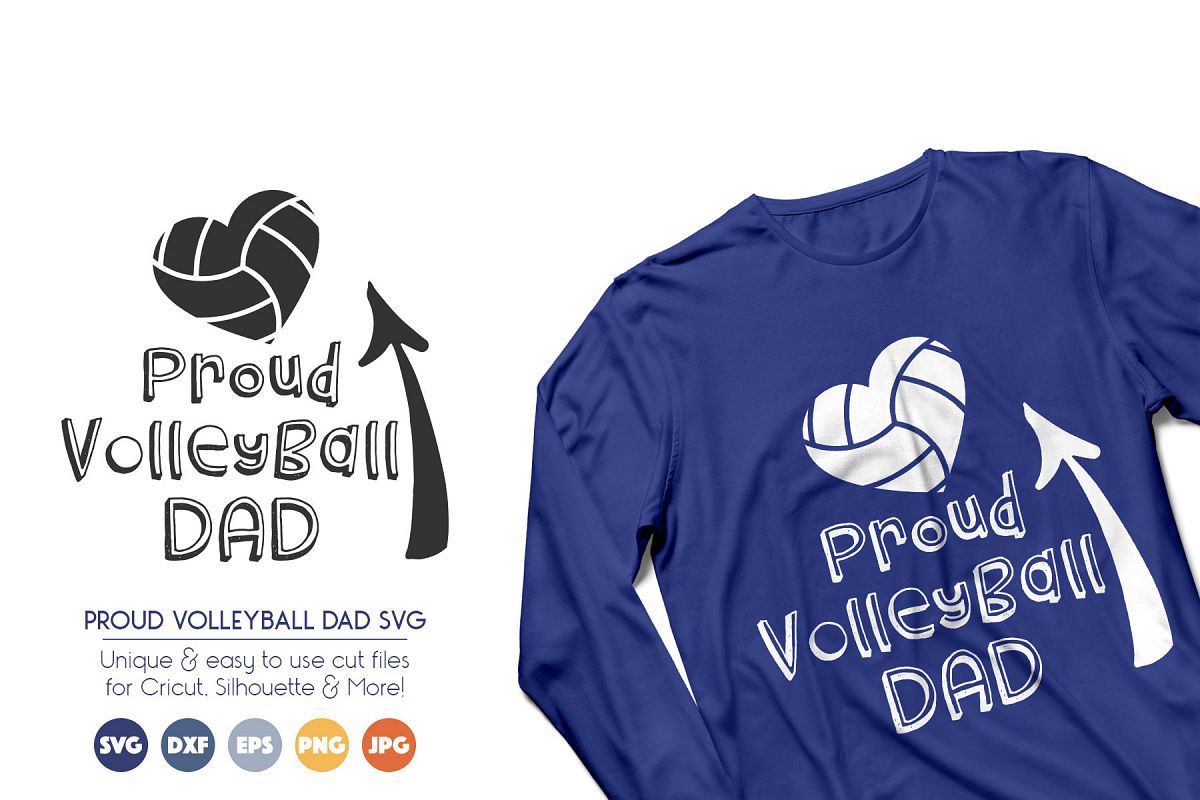 Download Proud Volleyball Dad - Sports Cheer SVG Files