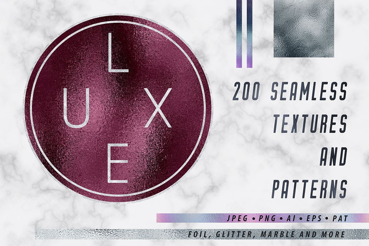 Luxe - 200 Textures and Patterns - Foil, Glitter, Marble example image 1