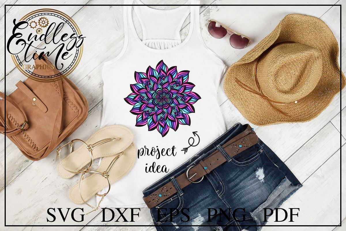 Mandala SVG Design | Full Color Sublimation | Coloring Sheet example image 1