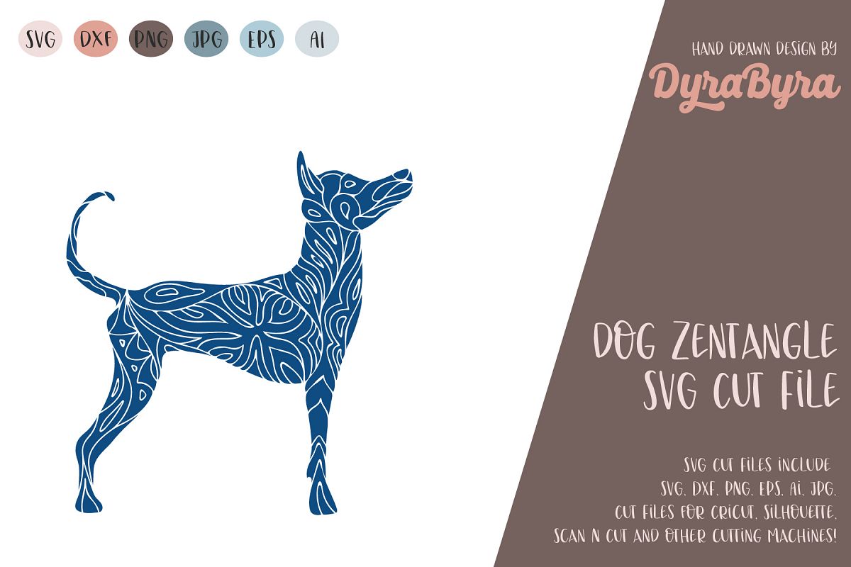 Dog SVG / Mandala SVG / Zentangle / Boho SVG example image 1