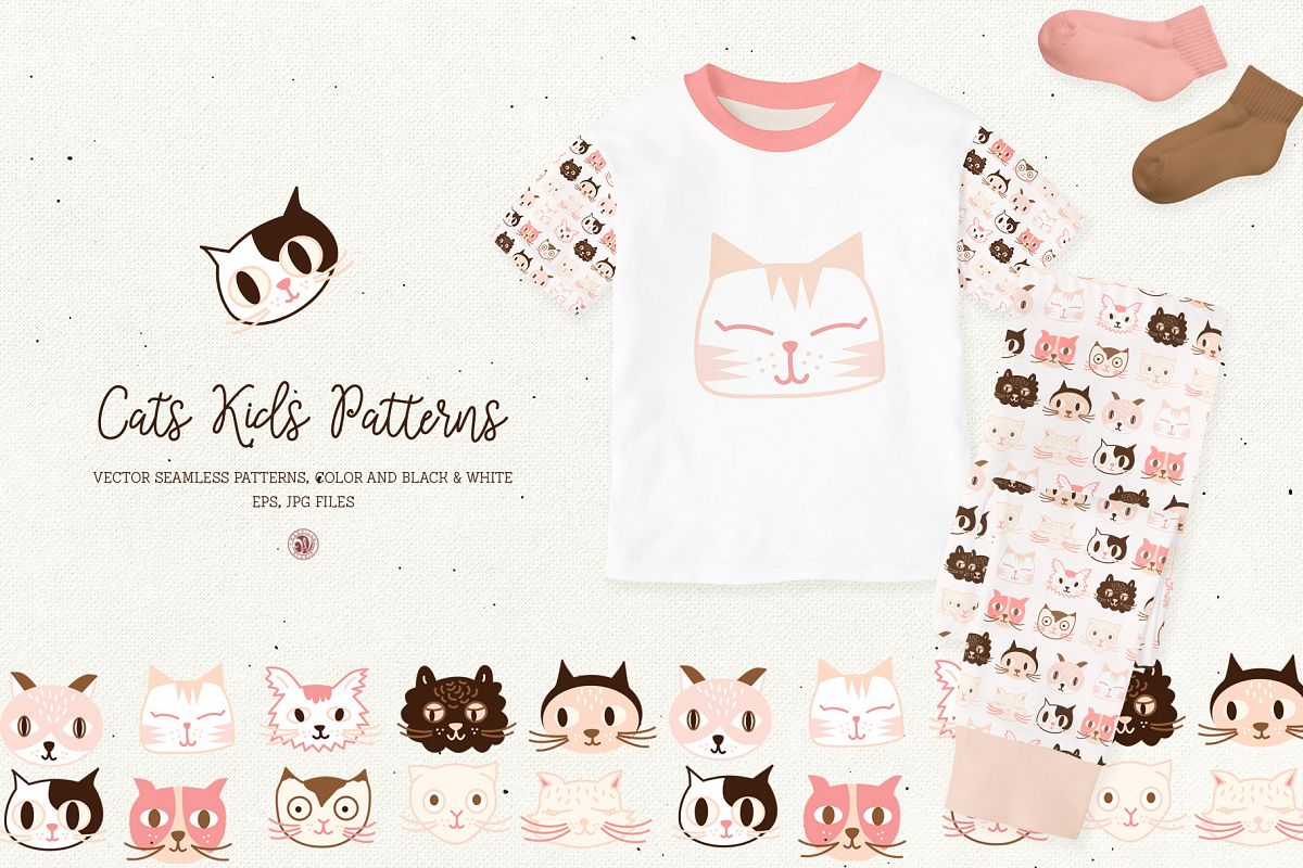 Cats Kids Patterns example image 1