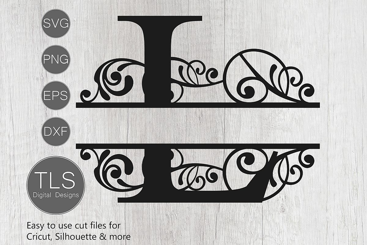 Download Split Monogram Letter L SVG, Letter L Monogram SVG, Letter ...