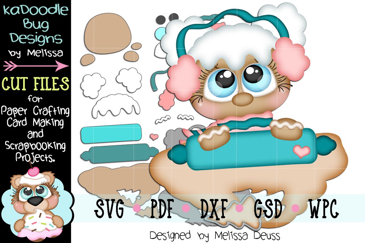 Cookie Dough Ginger Girl Cut File - SVG PDF DXF GSD WPC example image 1