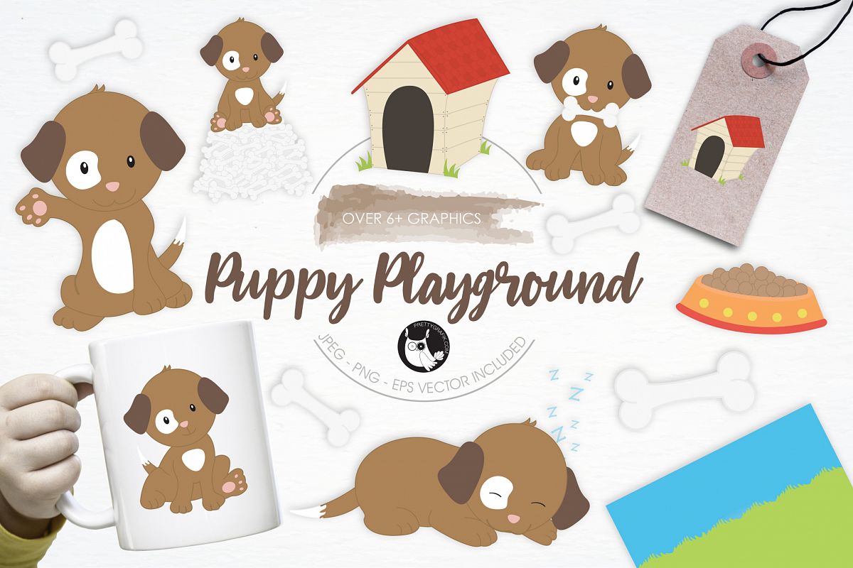 Puppy Playground graphics and illustrations example image 1