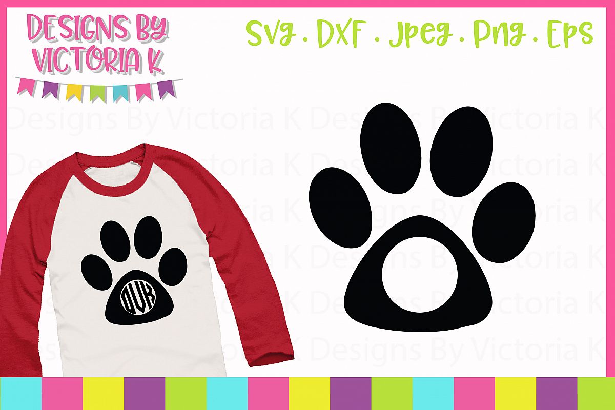 Download Paw print monogram, SVG Cut File (197820) | SVGs | Design Bundles