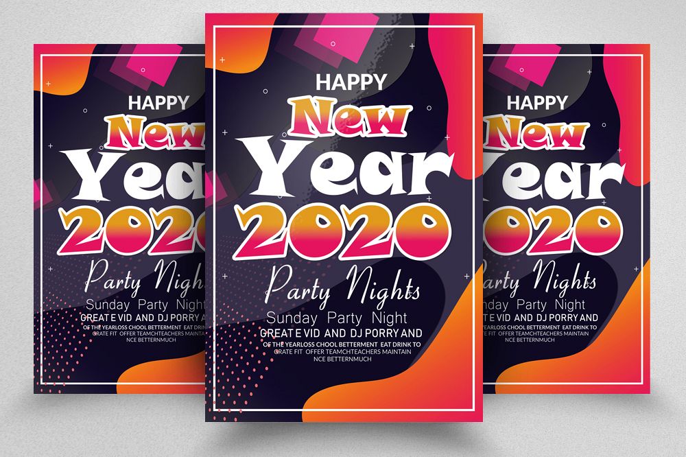 New Year Party Night Flyer/Poster example image 1