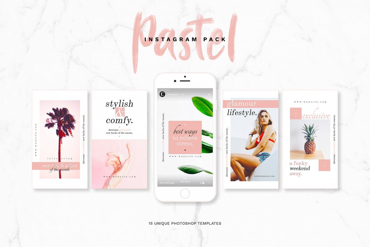 Pastel Instagram Stories & Posts (56468) | Web Elements ...