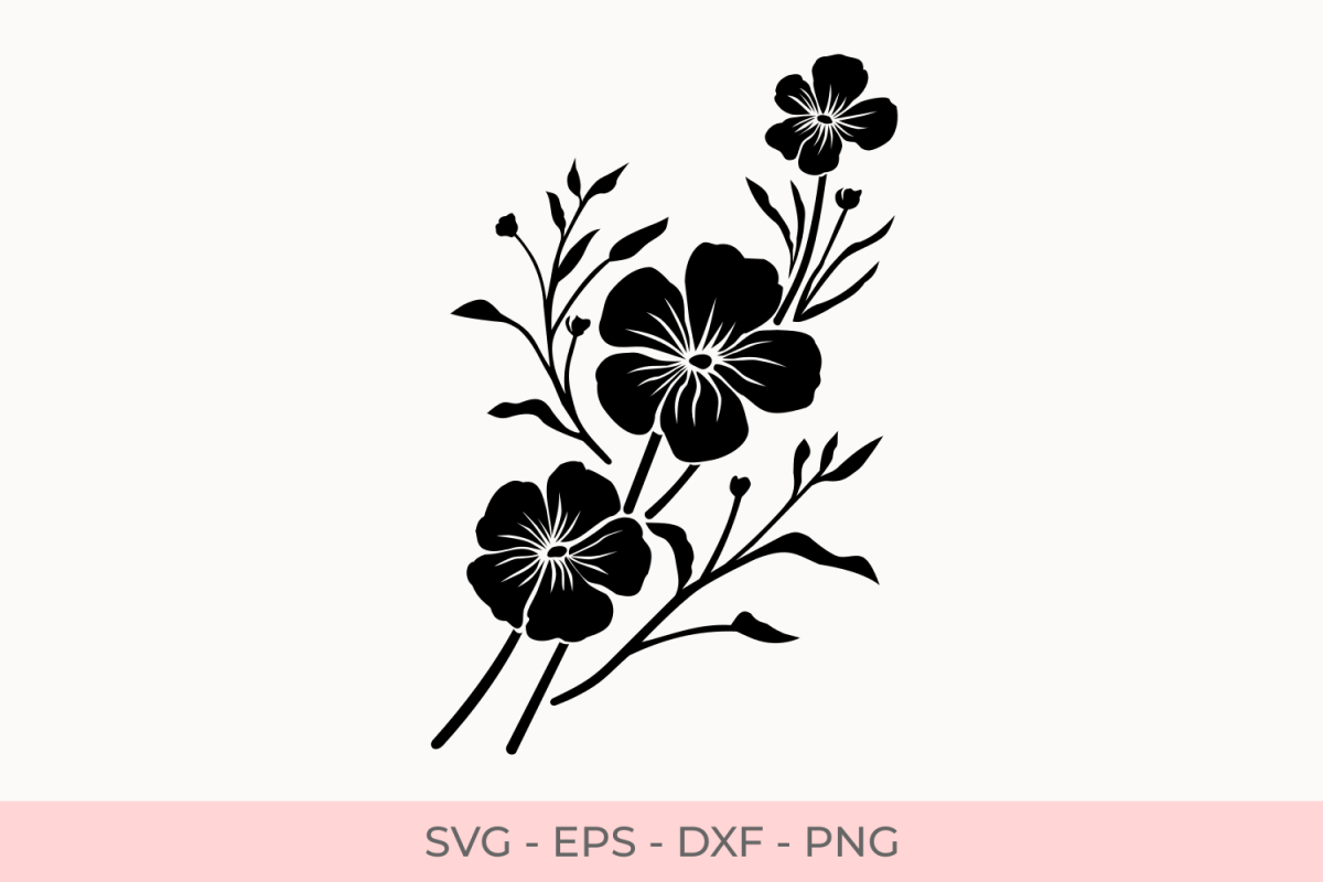 Free Free 275 Silhouette Flower Svg Free SVG PNG EPS DXF File