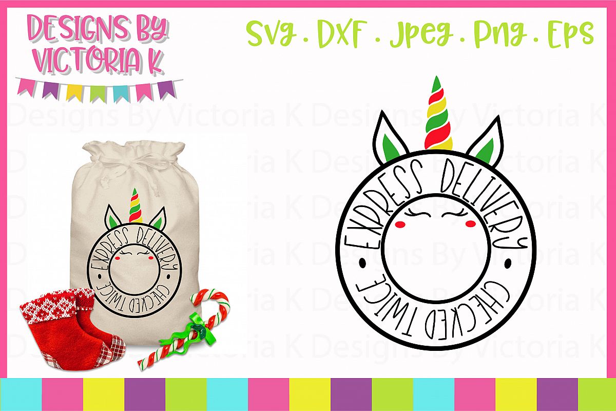 Express Delivery Unicorn Mail SVG, DXF example image 1