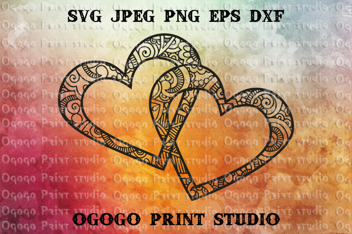Heart SVG, Valentines day svg, Zentangle SVG, Mandala svg example image 1