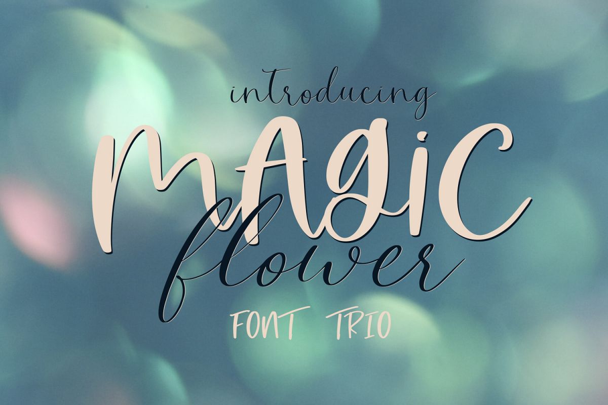Magic Flower Font Trio example image 1