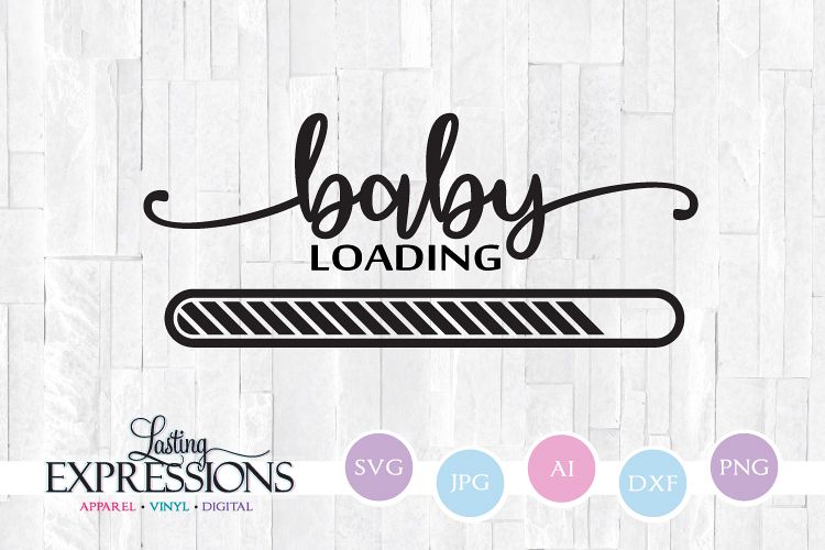 Baby Loading // Pregnancy // SVG Quote Design (213848) | SVGs | Design