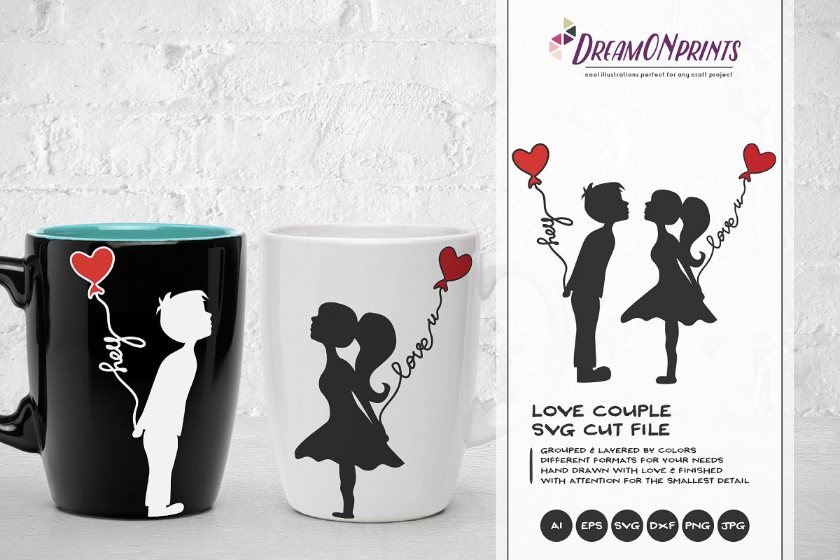 Download Love Couple SVG - Kissing Boy & Girl SVG (200110 ...