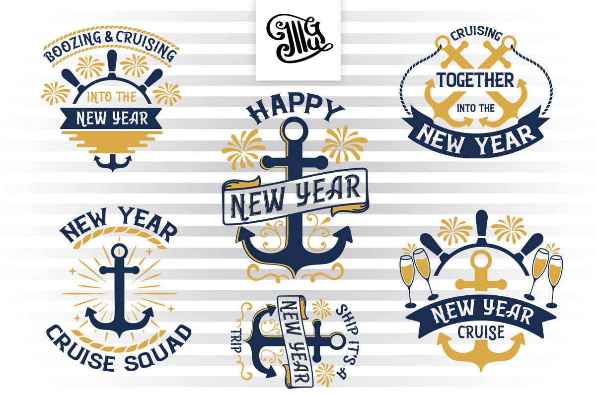 New Year Cruise svg bundle example image 1