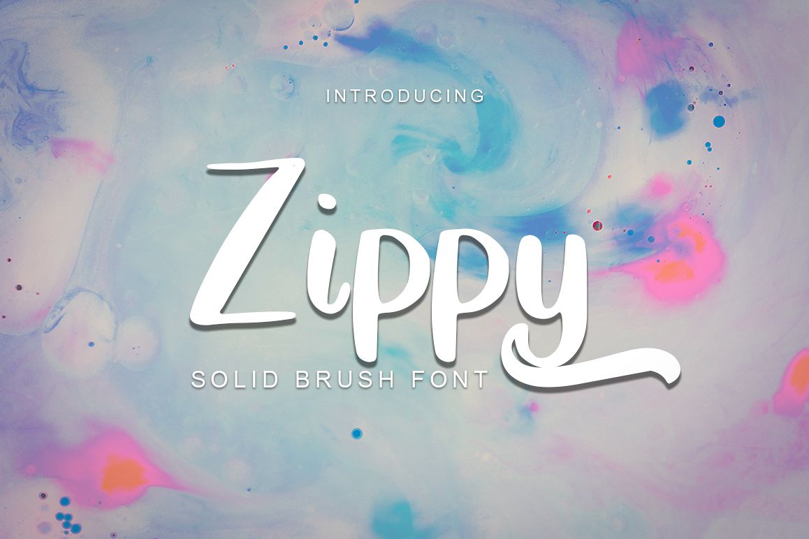 Zippy - Solid Brush Font example image 1