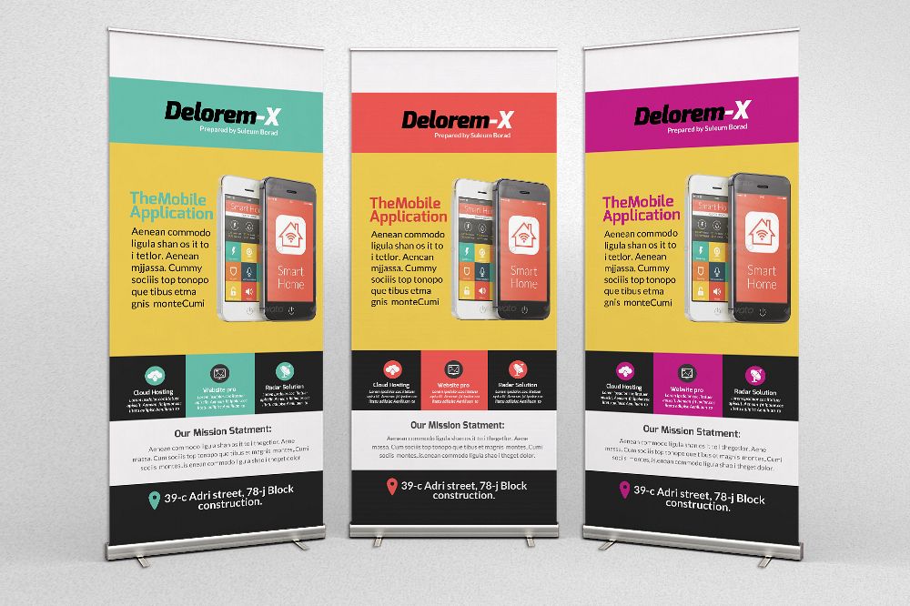 Mobile Apps Roll Up Banners example image 1