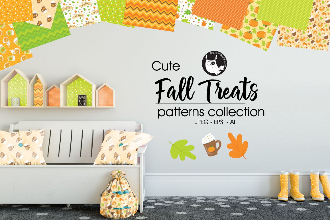 FALL-TREATS, digital papers example image 1