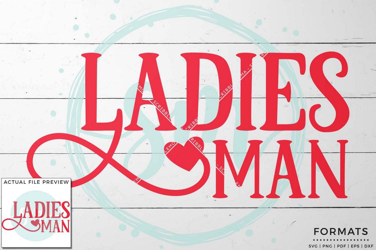 Ladies Man Valentine SVG example image 1