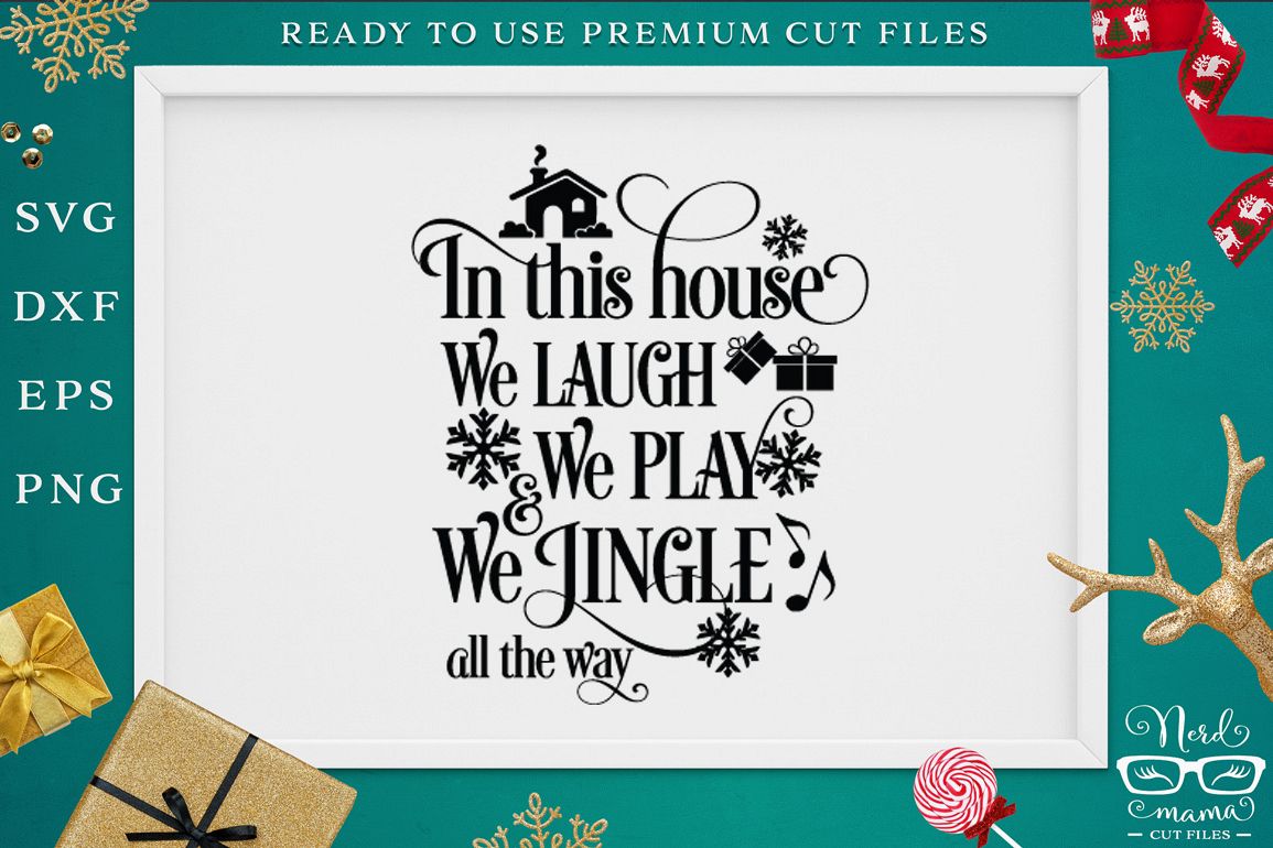 We jingle all the way SVG Cut File example image 1