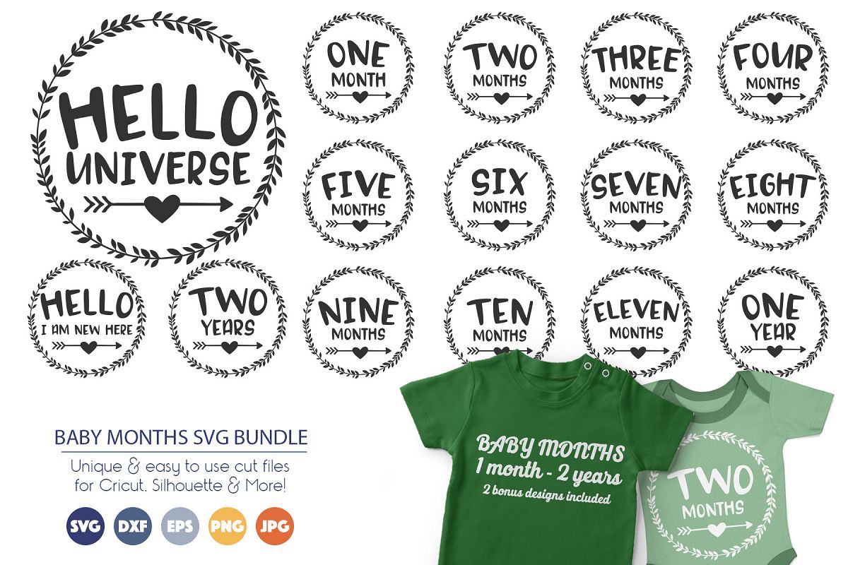 Download Baby Months Bundle - Hello Baby SVG Files