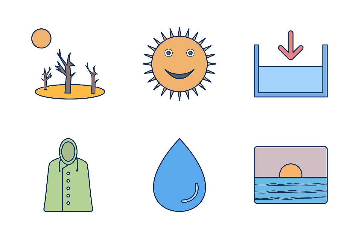 Set Of Weather And Season Icons example image 1