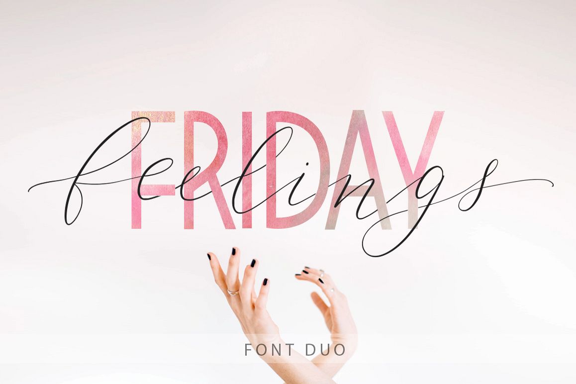 Friday feelings. Font duo. example image 1