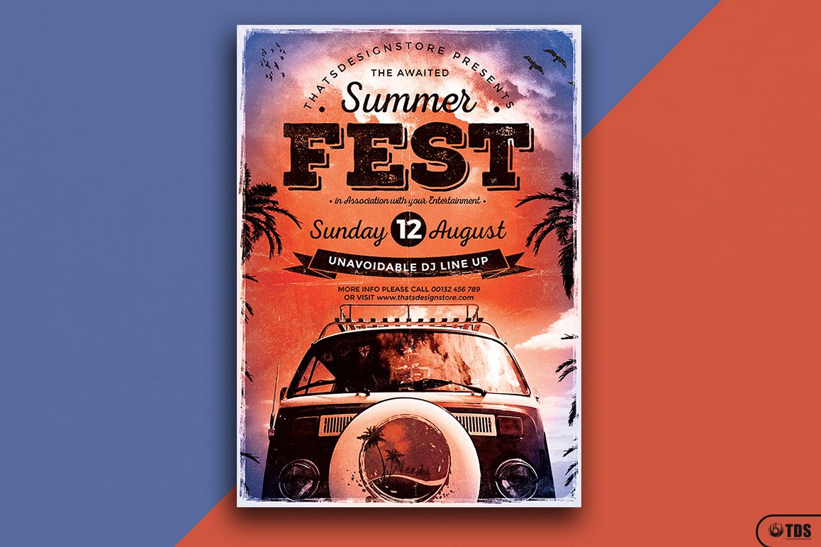 Summer Fest Flyer Template V2 example image 1