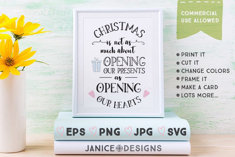 Christmas is Not As Much About Opening Our Presents Graphics example image 1