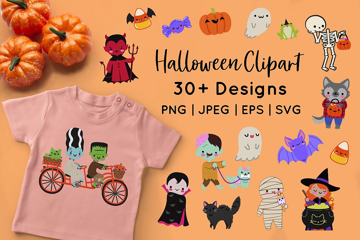Halloween Monsters Clipart example image 1
