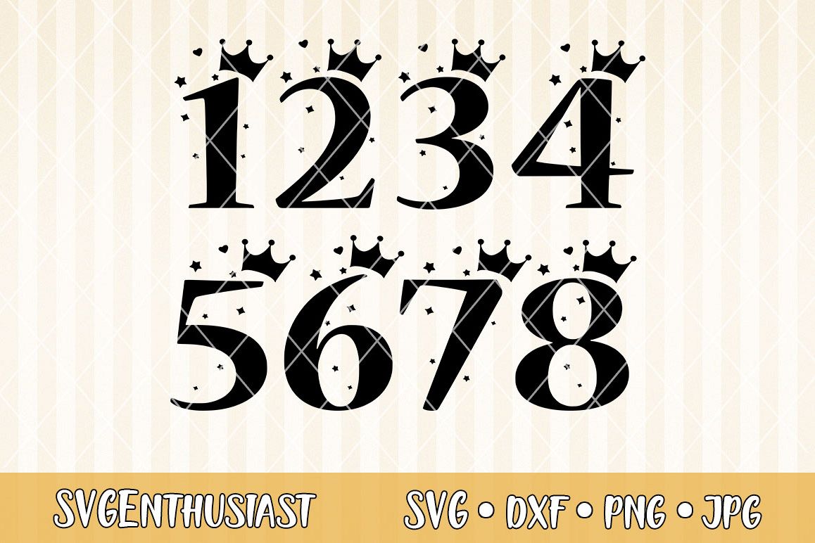 Birthday numbers SVG cut file