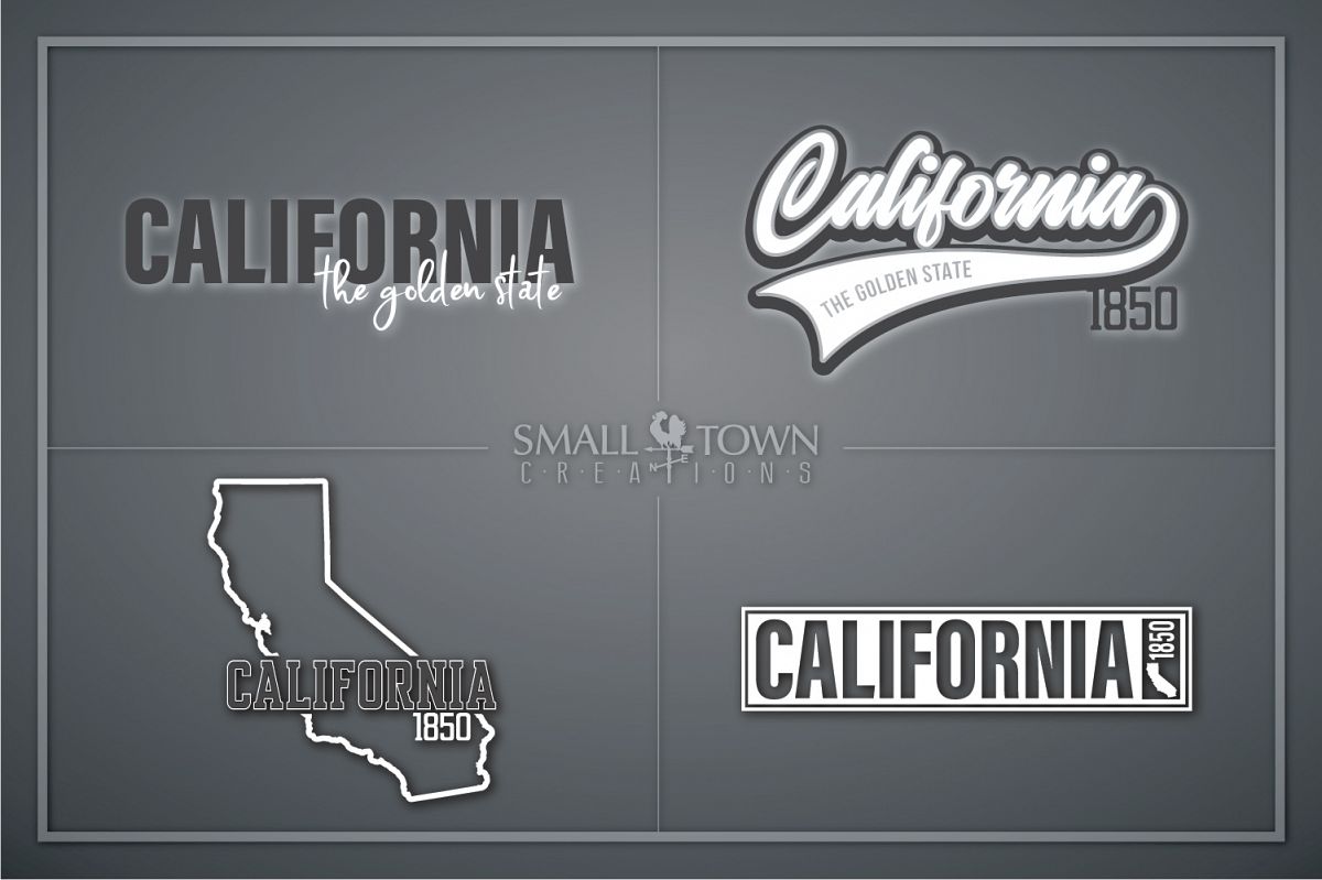 California, The Golden State, Logo, PRINT, CUT & DESIGN example image 1