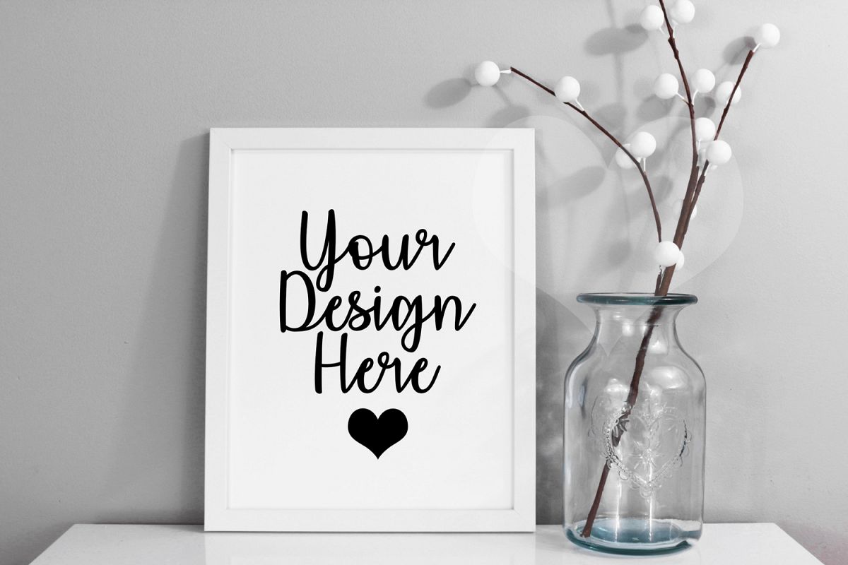 Styled Frame Mockup, White Frame Mockup, Styled Stock Photo example image 1