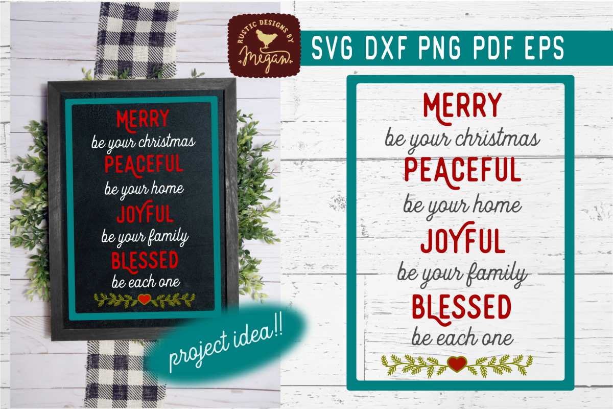 Merry Be Your Christmas SVG DXF Cut File example image 1
