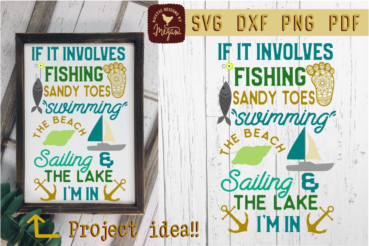 Download If It Involves Sailing Summer Lake Wood Sign Svg